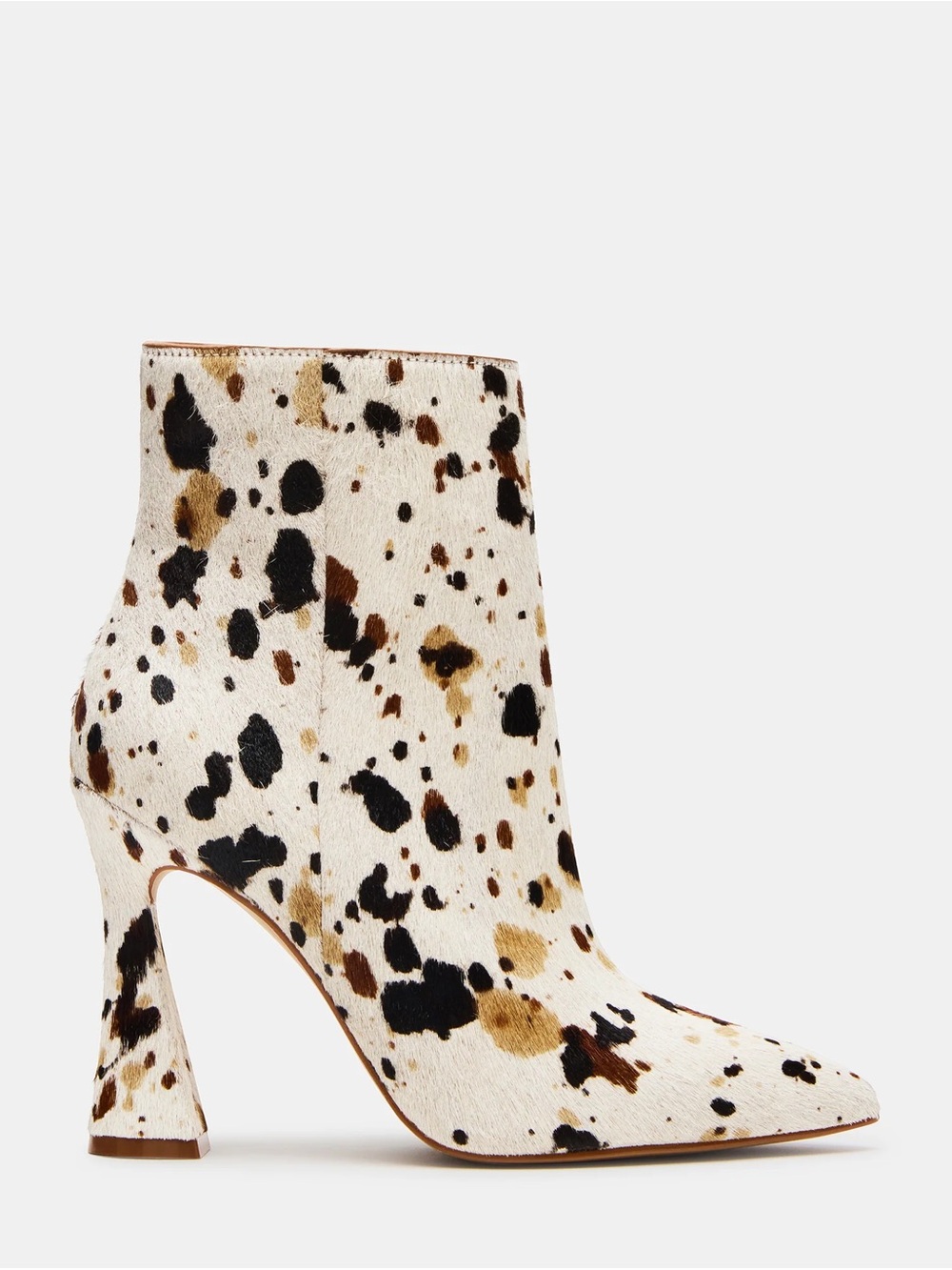 Steve Madden Spotted Ankle Boot - Cream, Black & Brown